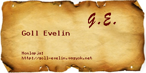 Goll Evelin névjegykártya